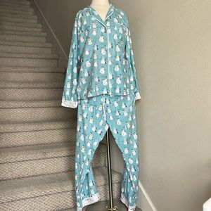 MunkiMunki Sz S Snowman Pajama Set